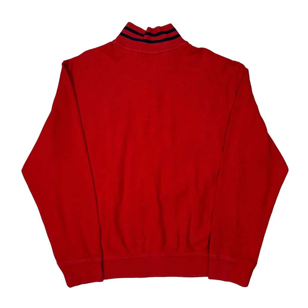 Polo Crest Polo By Ralph Lauren 1/4 Zip - 2XL Red Cotton - Image 2