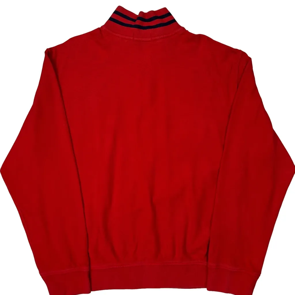 Polo Crest Polo By Ralph Lauren 1/4 Zip - 2XL Red Cotton - Image 7