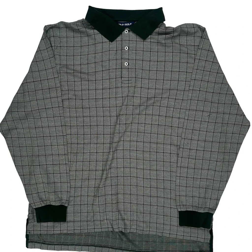 Polo Golf Ralph Lauren Checked Polo Shirt - 2XL Grey Cotton - Image 4