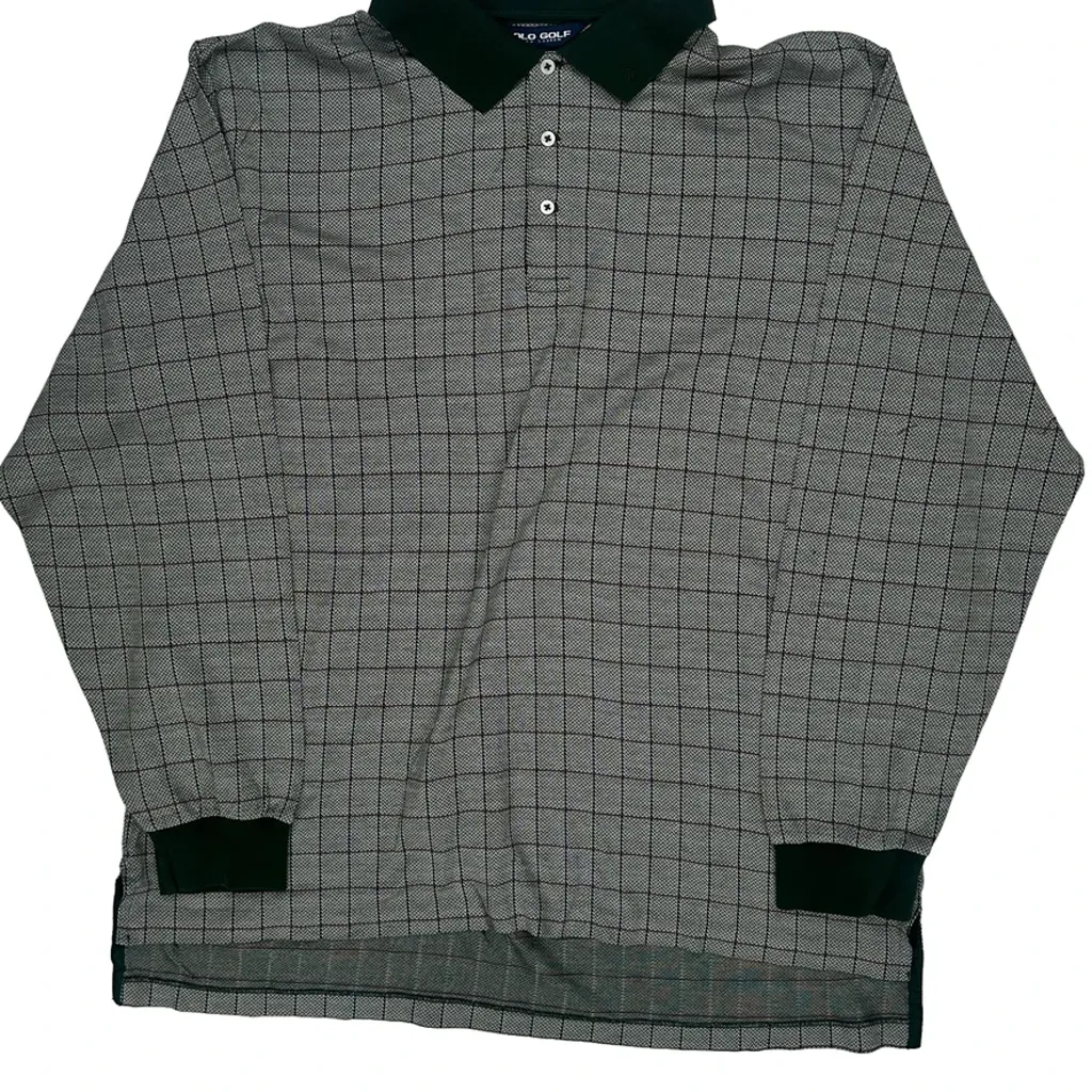 Polo Golf Ralph Lauren Checked Polo Shirt - 2XL Grey Cotton - Image 5