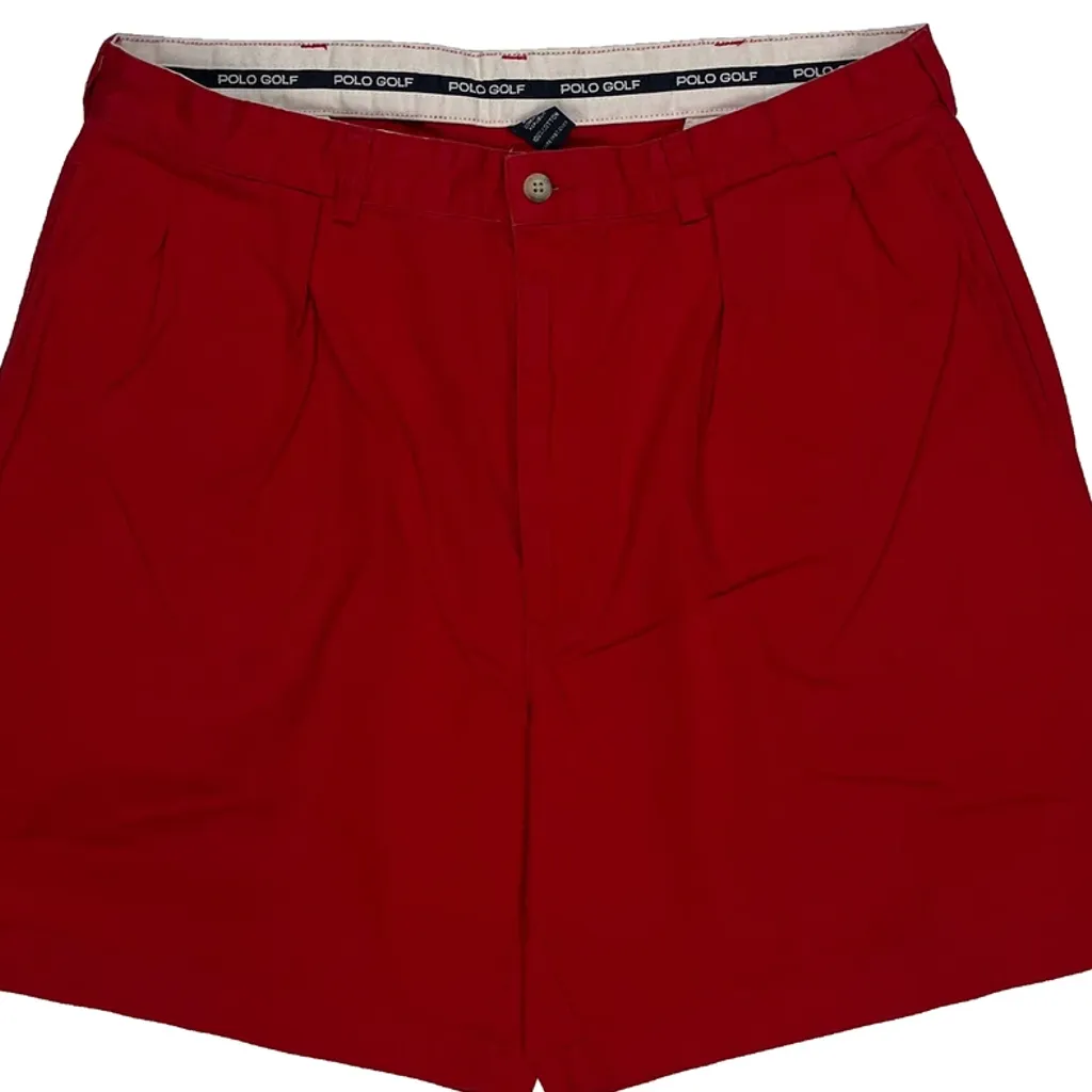 Polo Golf Ralph Lauren Pleated Shorts - 34W 6L Red Cotton - Image 9