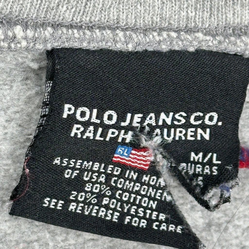 Polo Jeans Company Ralph Lauren Sweatshirt - Medium Grey Cotton Blend - Image 3