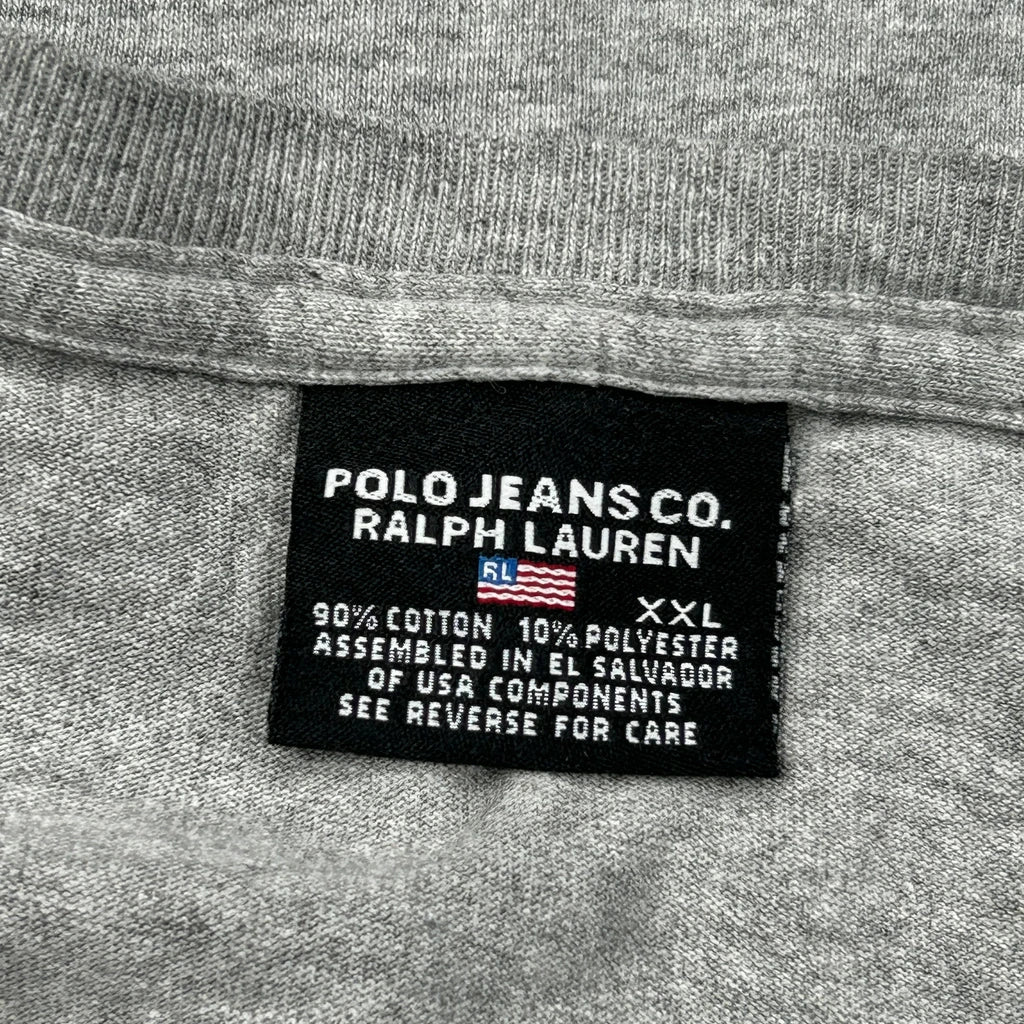 Polo Jeans Company Ralph Lauren Graphic T-Shirt - 2XL Grey Cotton - Image 3
