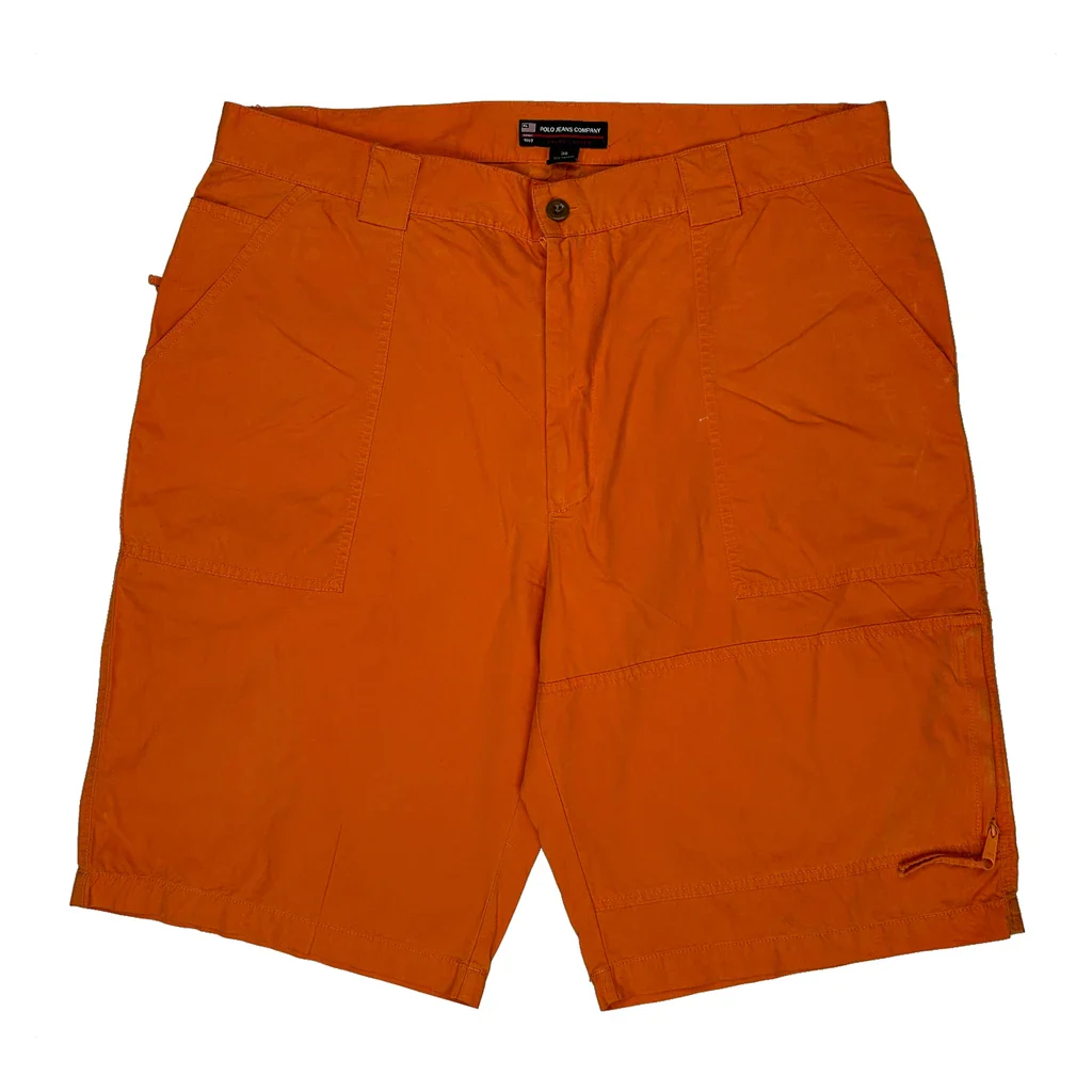 Polo Jeans Ralph Lauren Cargo Shorts - 38W 10L Orange Cotton - Image 2