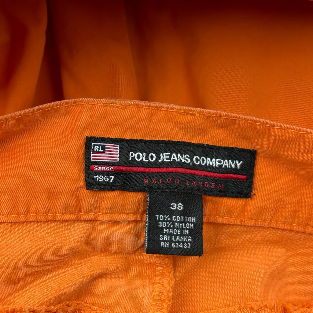 Polo Jeans Ralph Lauren Cargo Shorts - 38W 10L Orange Cotton - Image 6