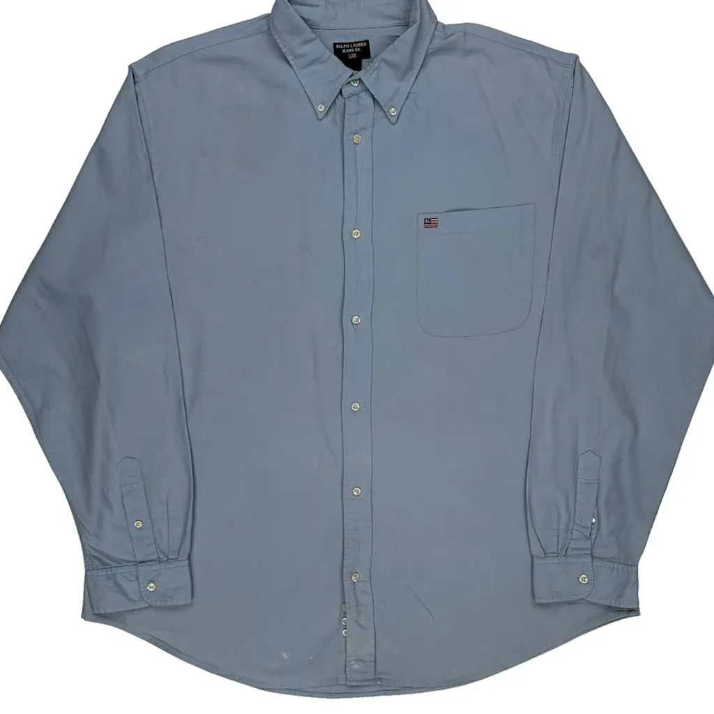 Polo Jeans Ralph Lauren Shirt - 2XL Blue Cotton - Image 4