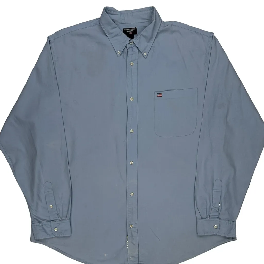 Polo Jeans Ralph Lauren Shirt - 2XL Blue Cotton - Image 5