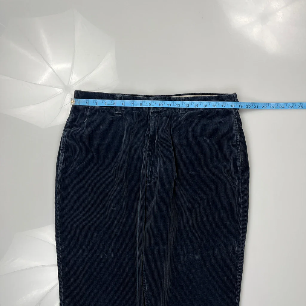 Polo Sport Cord Trousers - 36″ Waist Blue Cotton - Image 3