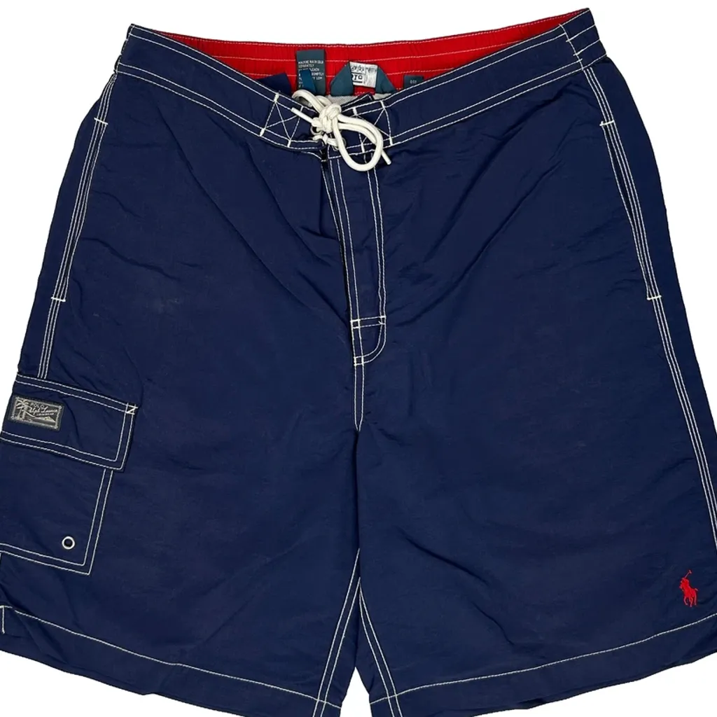 Polo Sport Polo By Ralph Lauren Contrast Stitch Sport Shorts - 30W 8L Navy Nylon - Image 10