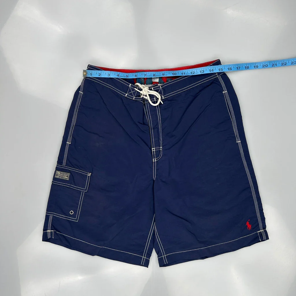 Polo Sport Polo By Ralph Lauren Contrast Stitch Sport Shorts - 30W 8L Navy Nylon - Image 3
