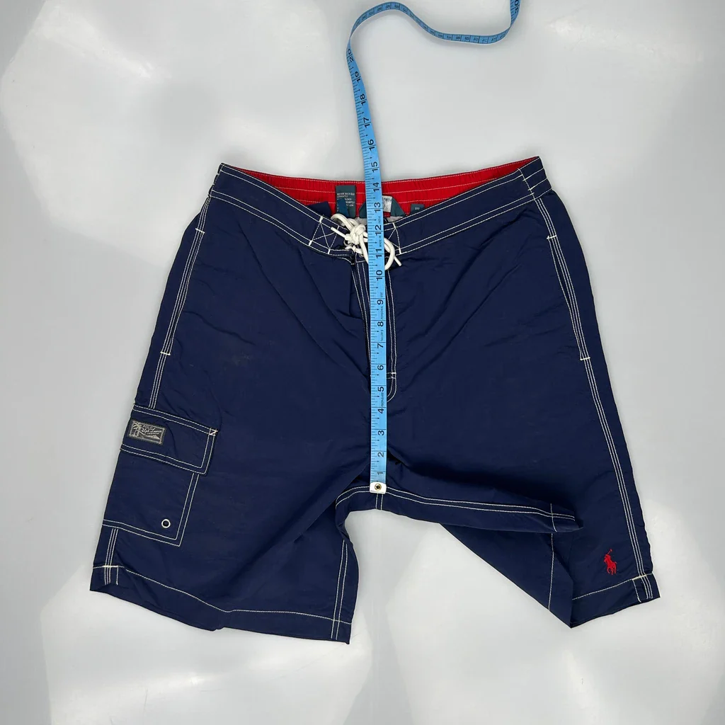 Polo Sport Polo By Ralph Lauren Contrast Stitch Sport Shorts - 30W 8L Navy Nylon - Image 4