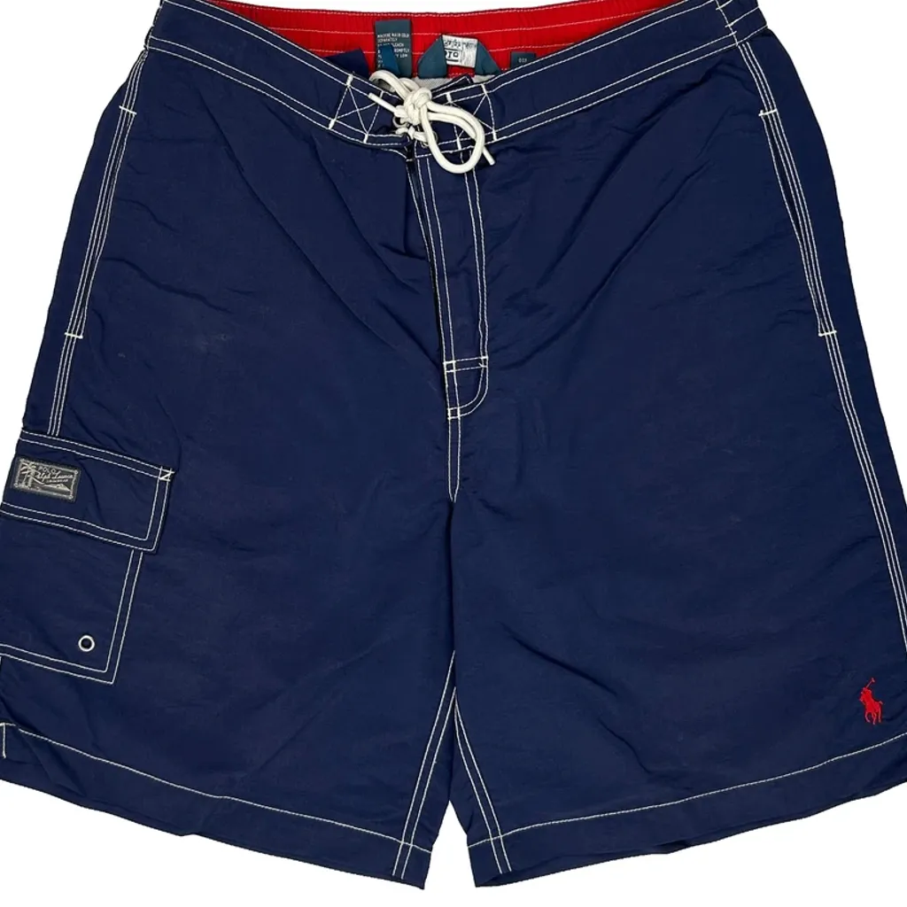 Polo Sport Polo By Ralph Lauren Contrast Stitch Sport Shorts - 30W 8L Navy Nylon - Image 9