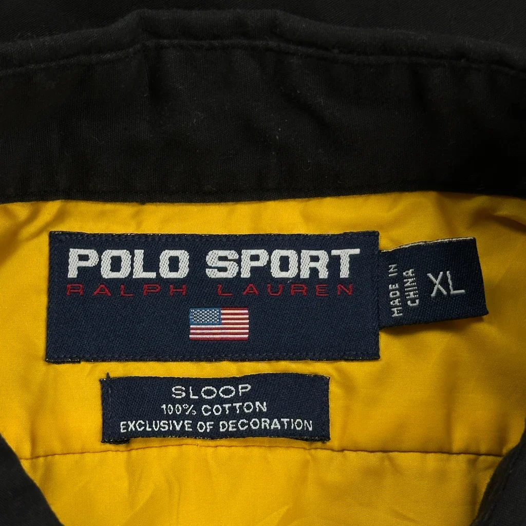 Polo Sport Shirt - XL Black Cotton - Image 3