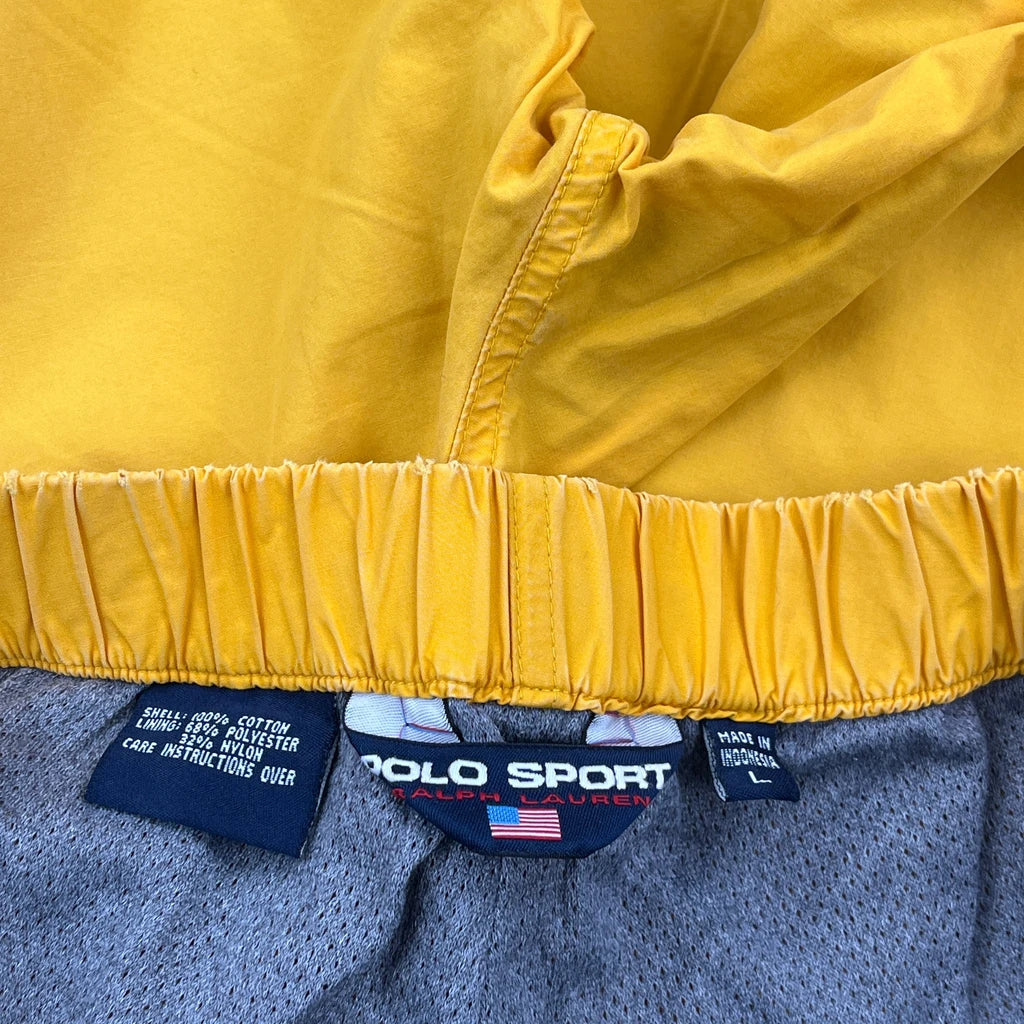 Polo Sport Wide Leg Track Pants - Large Yellow Cotton - Image 3