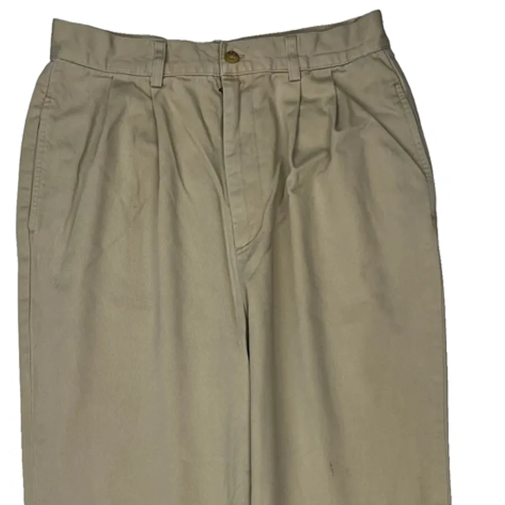 Polo Sport Pleated Trousers - 28W UK 10 Beige Cotton - Image 9