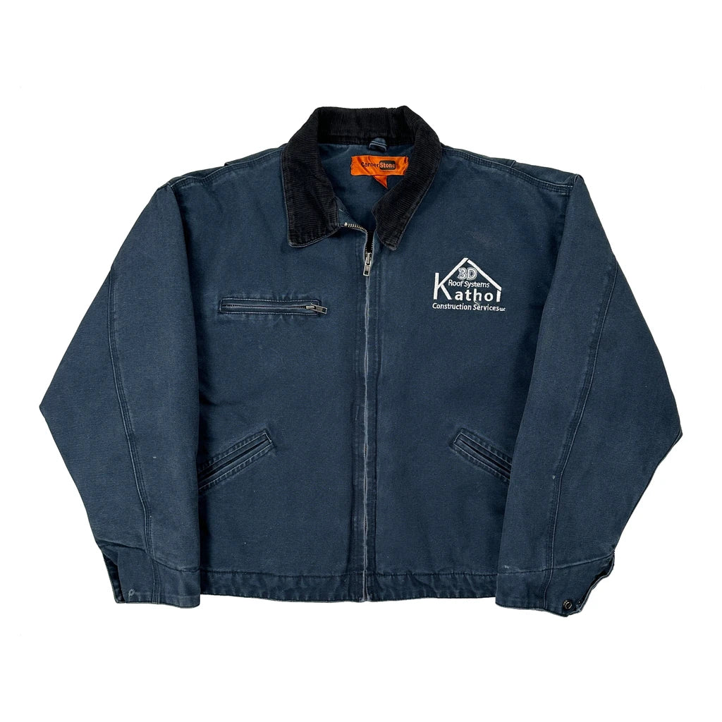 Port Authority Workwear Detroit Jacket - Large Blue Cotton