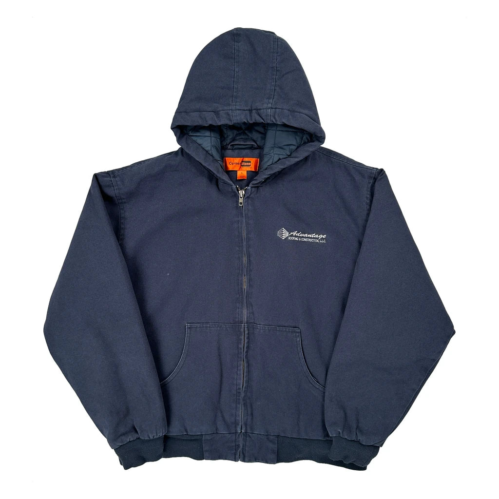 Port Authority Workwear Jacket - Large Blue Cotton Blend