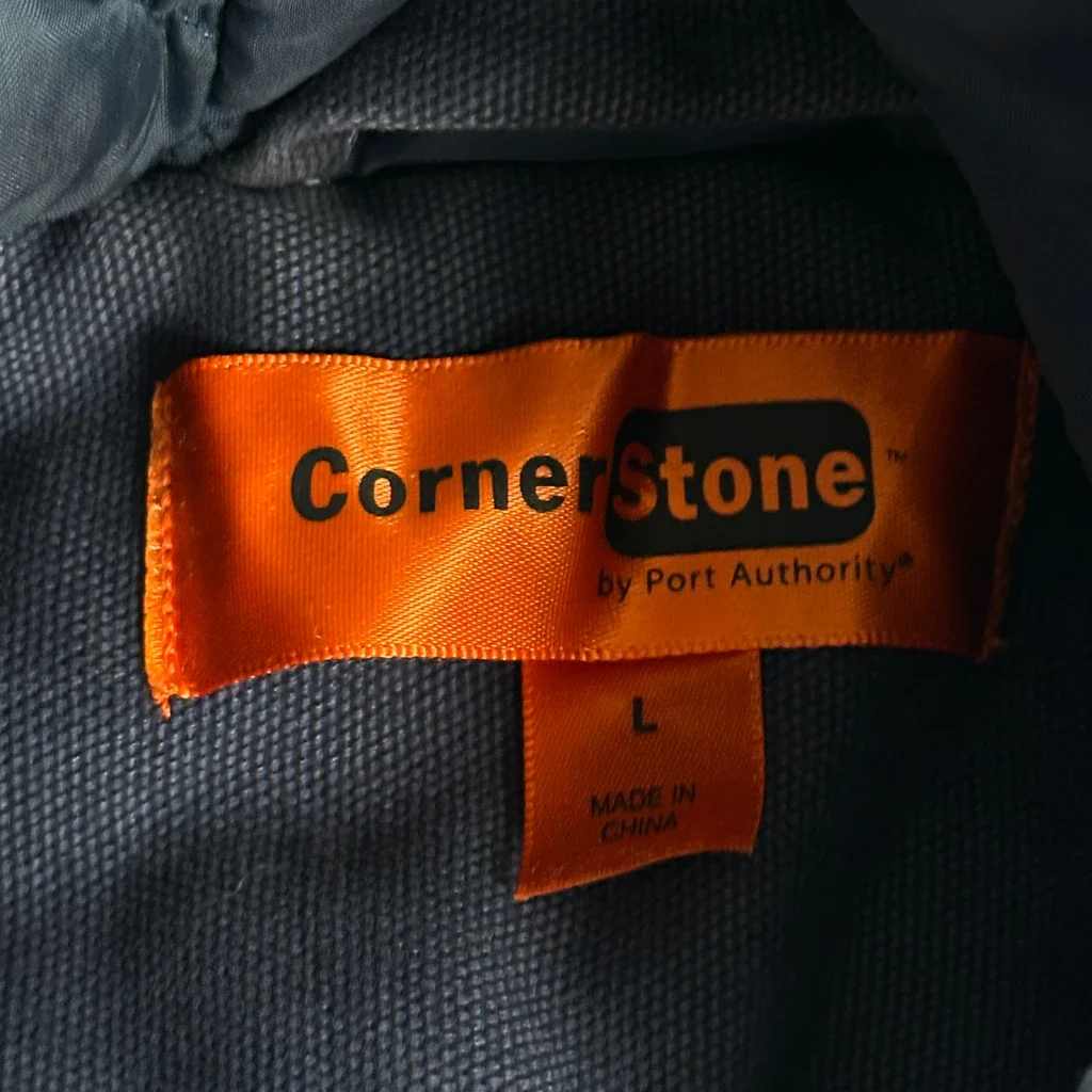 Port Authority Workwear Jacket - Large Blue Cotton Blend - Image 3