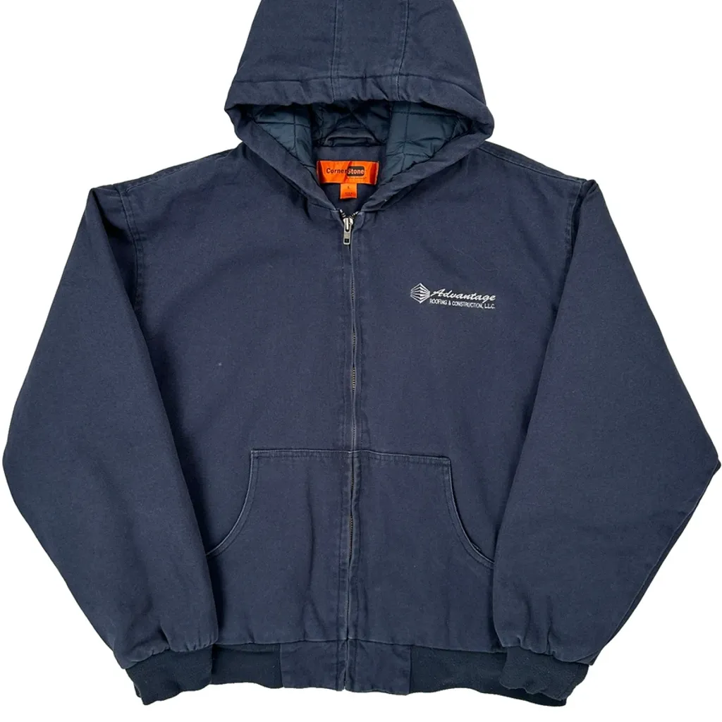 Port Authority Workwear Jacket - Large Blue Cotton Blend - Image 5