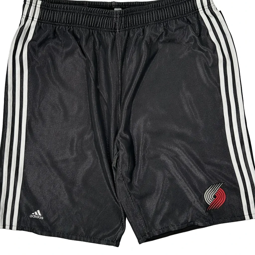 Portland Trail Blazers Adidas Graphic Sport Shorts - Medium Black Polyester - Image 4