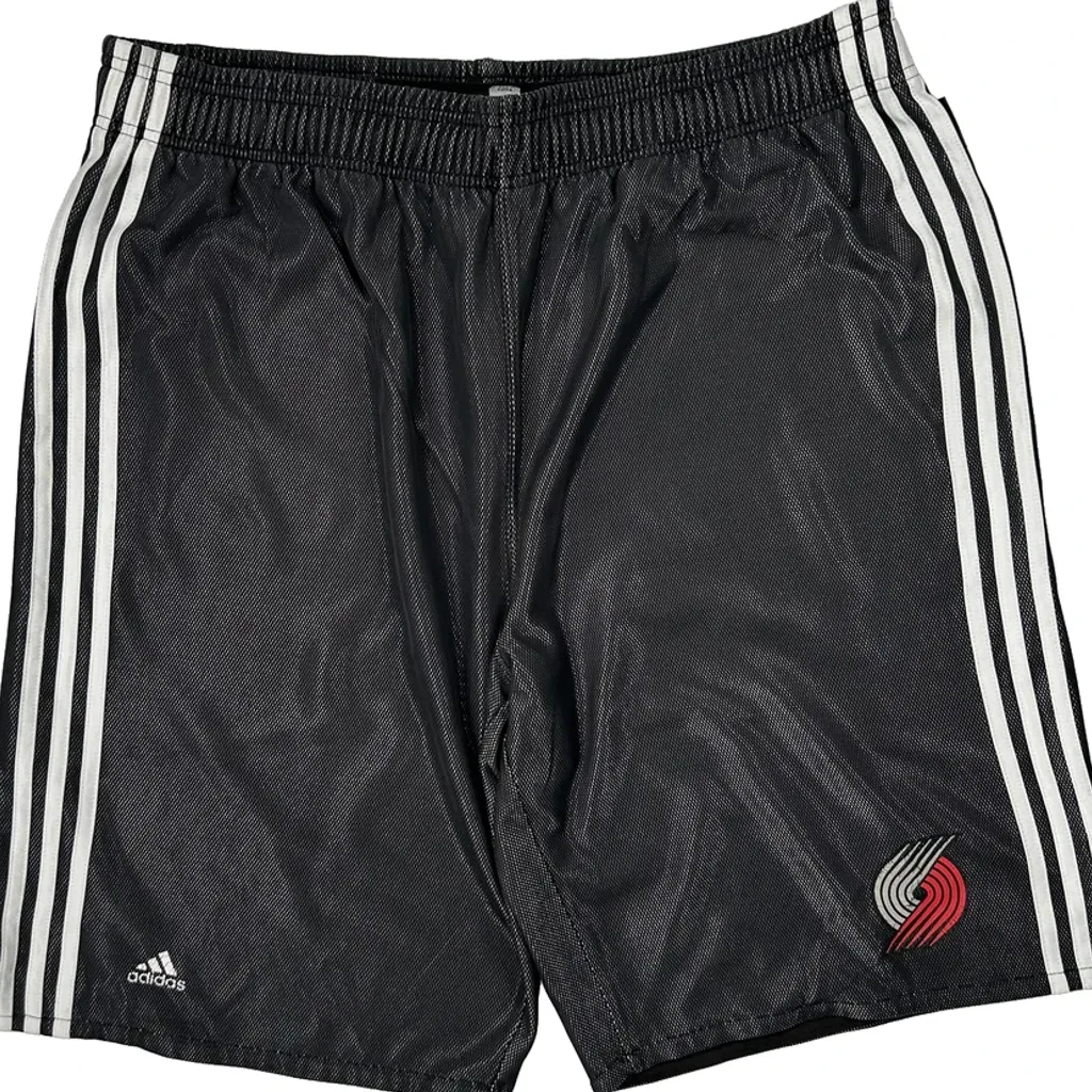 Portland Trail Blazers Adidas Graphic Sport Shorts - Medium Black Polyester - Image 5