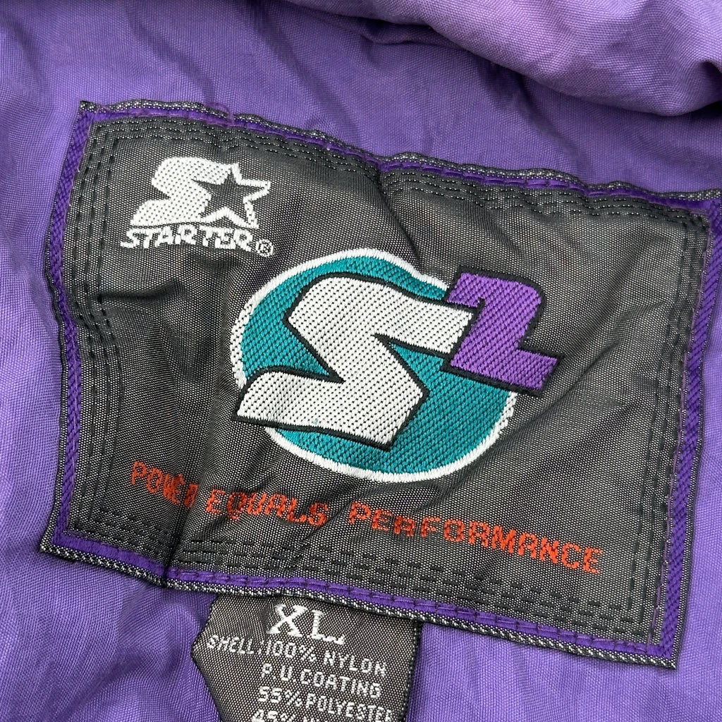 Power Equals Performance Starter Spellout Jacket - XL Multicoloured Nylon - Image 3