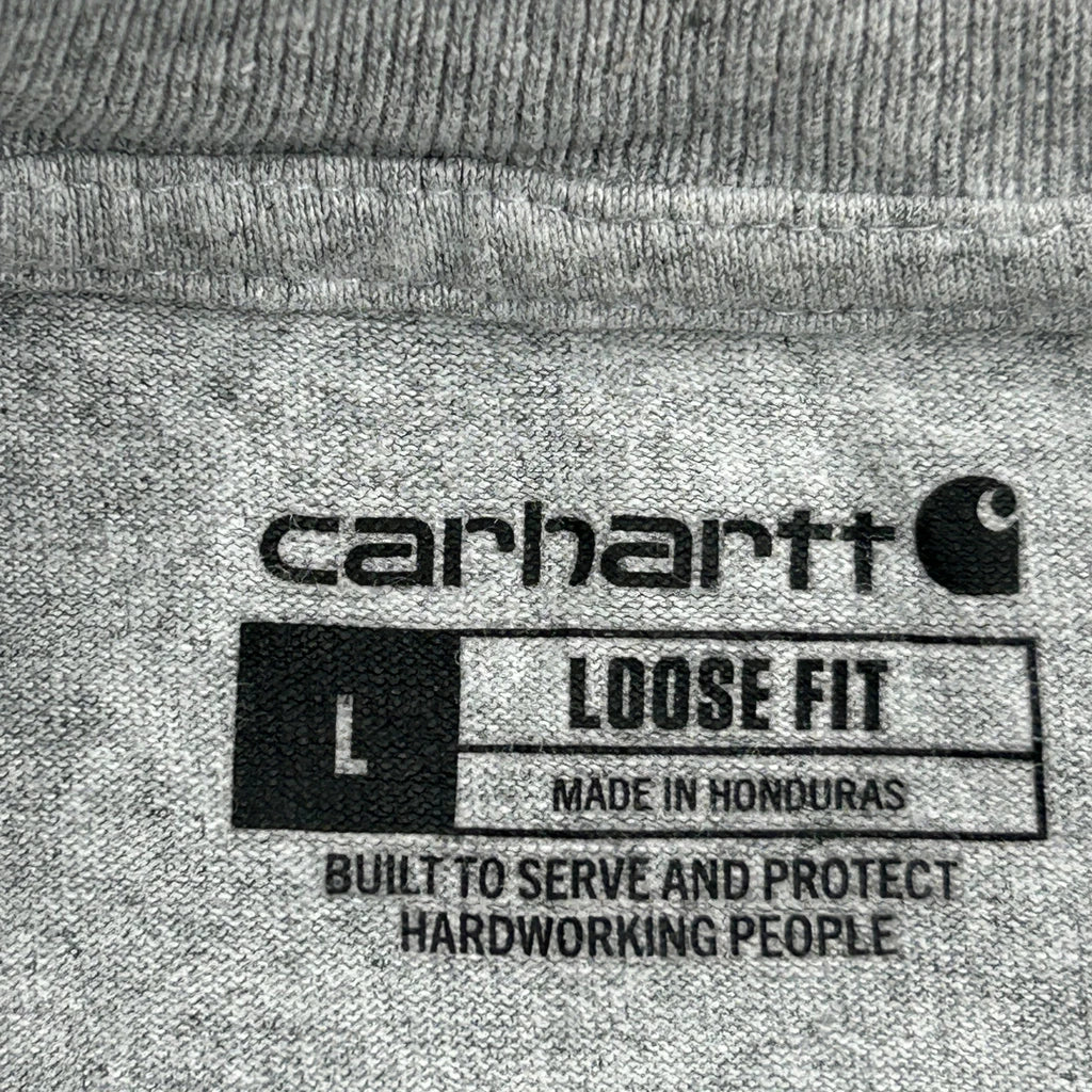 Power Of Pride Carhartt Long Sleeve T-Shirt - Large Grey Cotton - Image 3