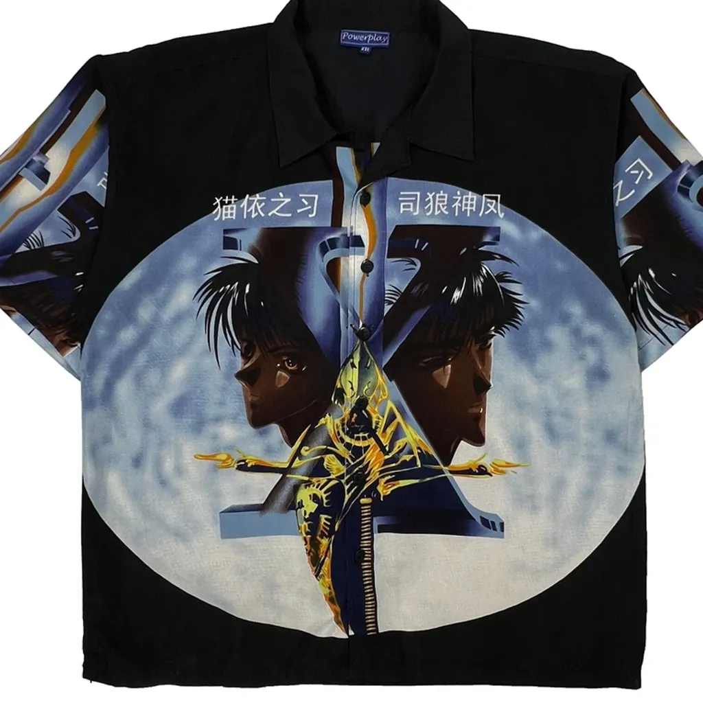 Power Play Graphic Short Sleeve Shirt - 2XL Black Polyester - Image 4