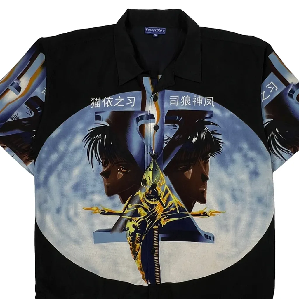 Power Play Graphic Short Sleeve Shirt - 2XL Black Polyester - Image 5