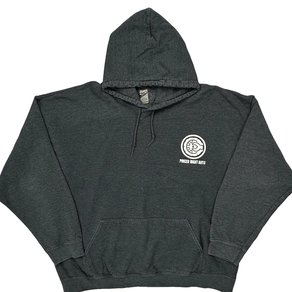 Priced Right Auto Gildan Hoodie - 2XL Grey Cotton Blend - Image 5