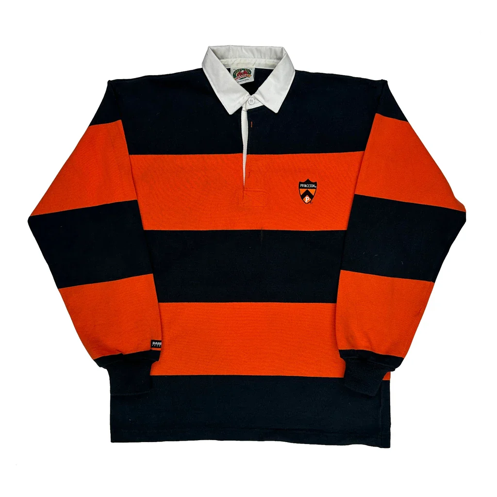 Princeton Barbarian Striped Rugby Shirt - XL Black Cotton