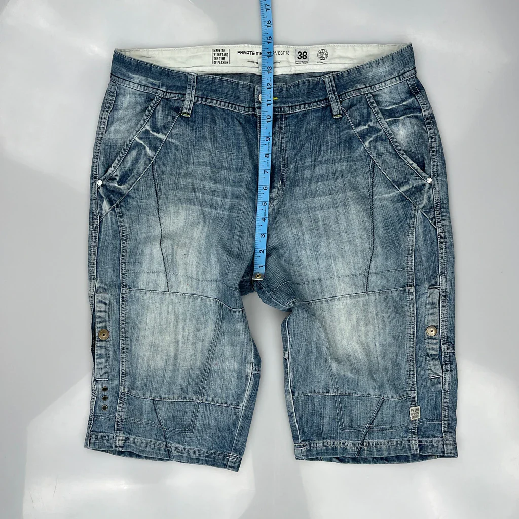 Private Member Denim Shorts - 38W 12L Blue Denim - Image 4