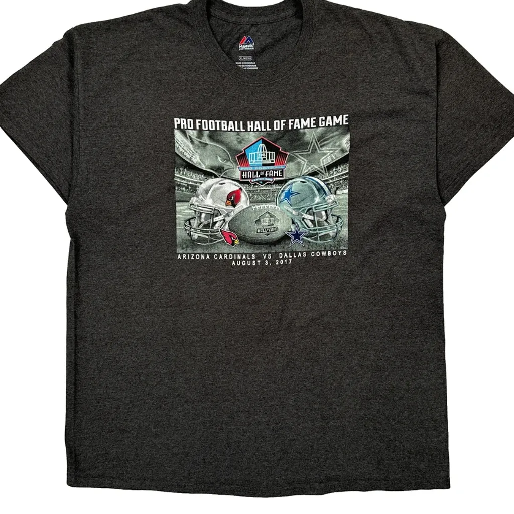 Pro Football Hall Of Fame Game Majestic Nfl T-Shirt - XL Grey Cotton - Image 4