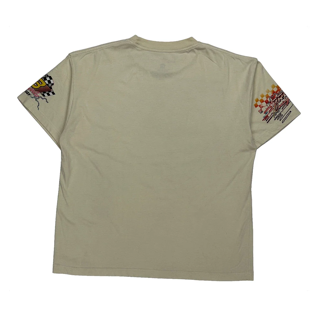Pro Racing Team Alpha Graphic T-Shirt - XL Cream Cotton Blend - Image 2