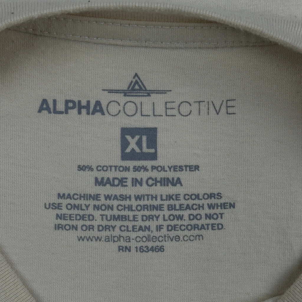 Pro Racing Team Alpha Graphic T-Shirt - XL Cream Cotton Blend - Image 3