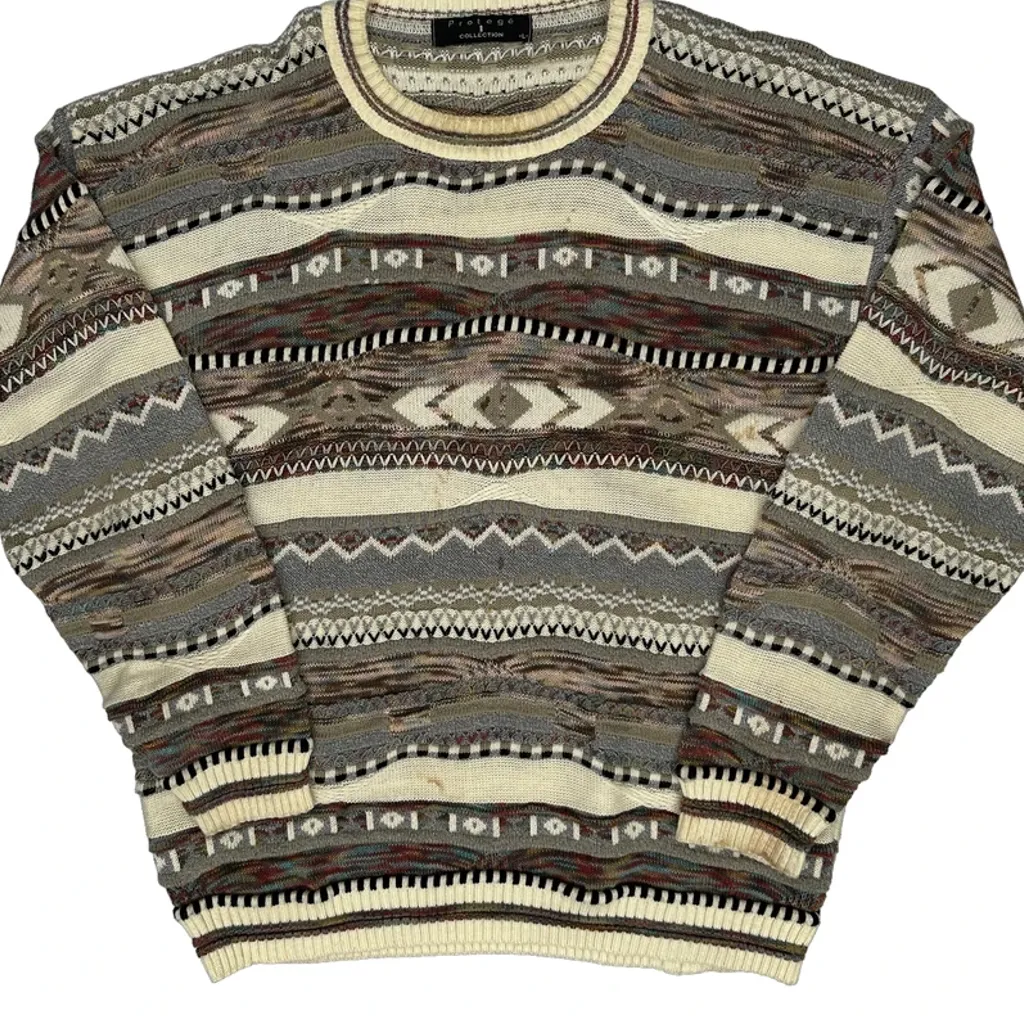 Protoge Striped Jumper - Large Multicoloured Cotton Blend - Image 4