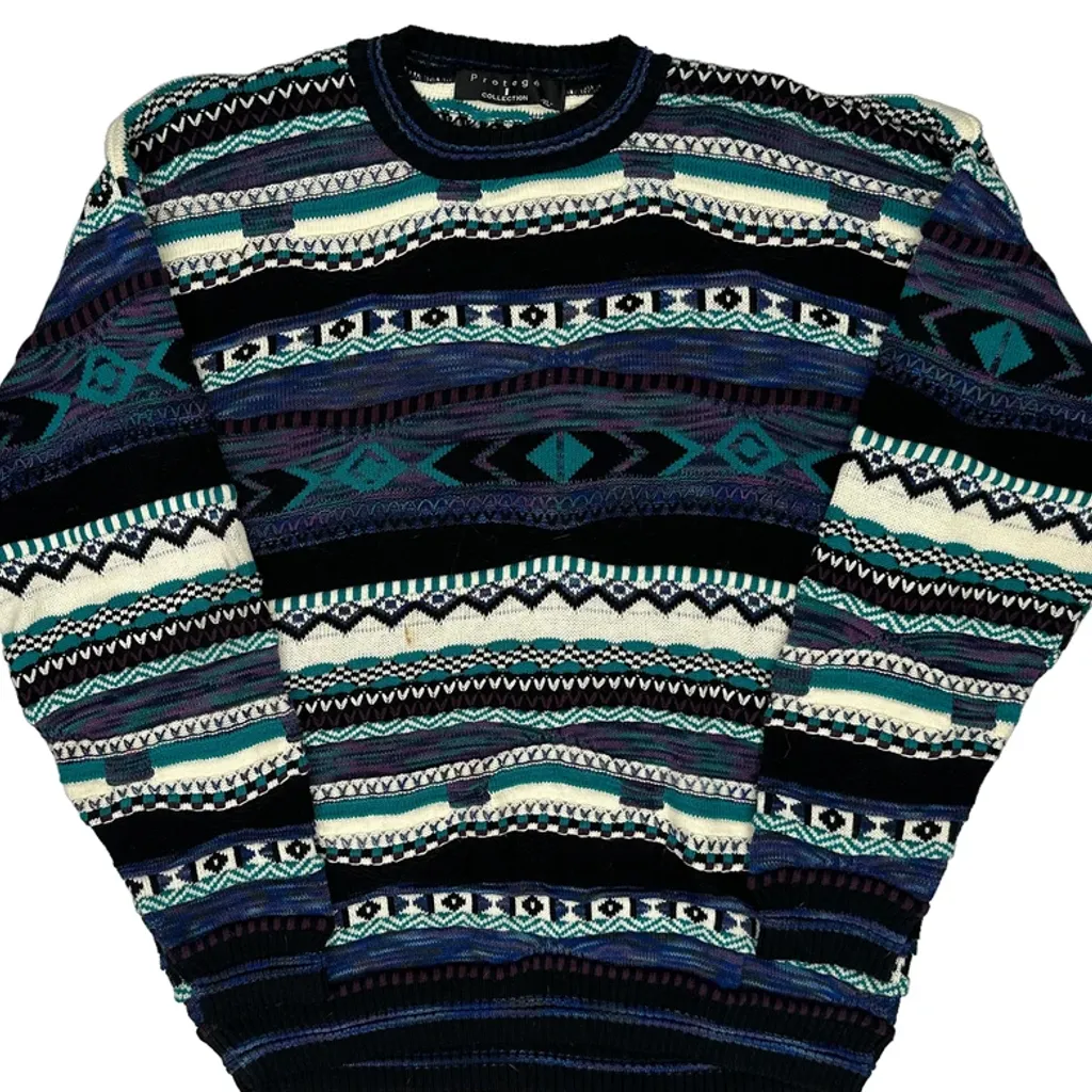 Protoge Fair Isle Knit Jumper - XL Multicoloured Cotton - Image 5