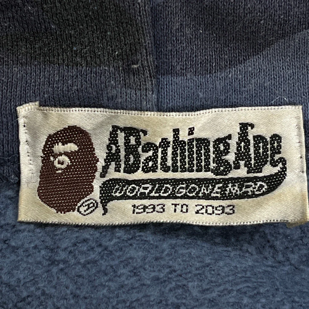 Psg A Bathing Ape Camo Shark Hoodie - Large Blue Cotton - Image 4