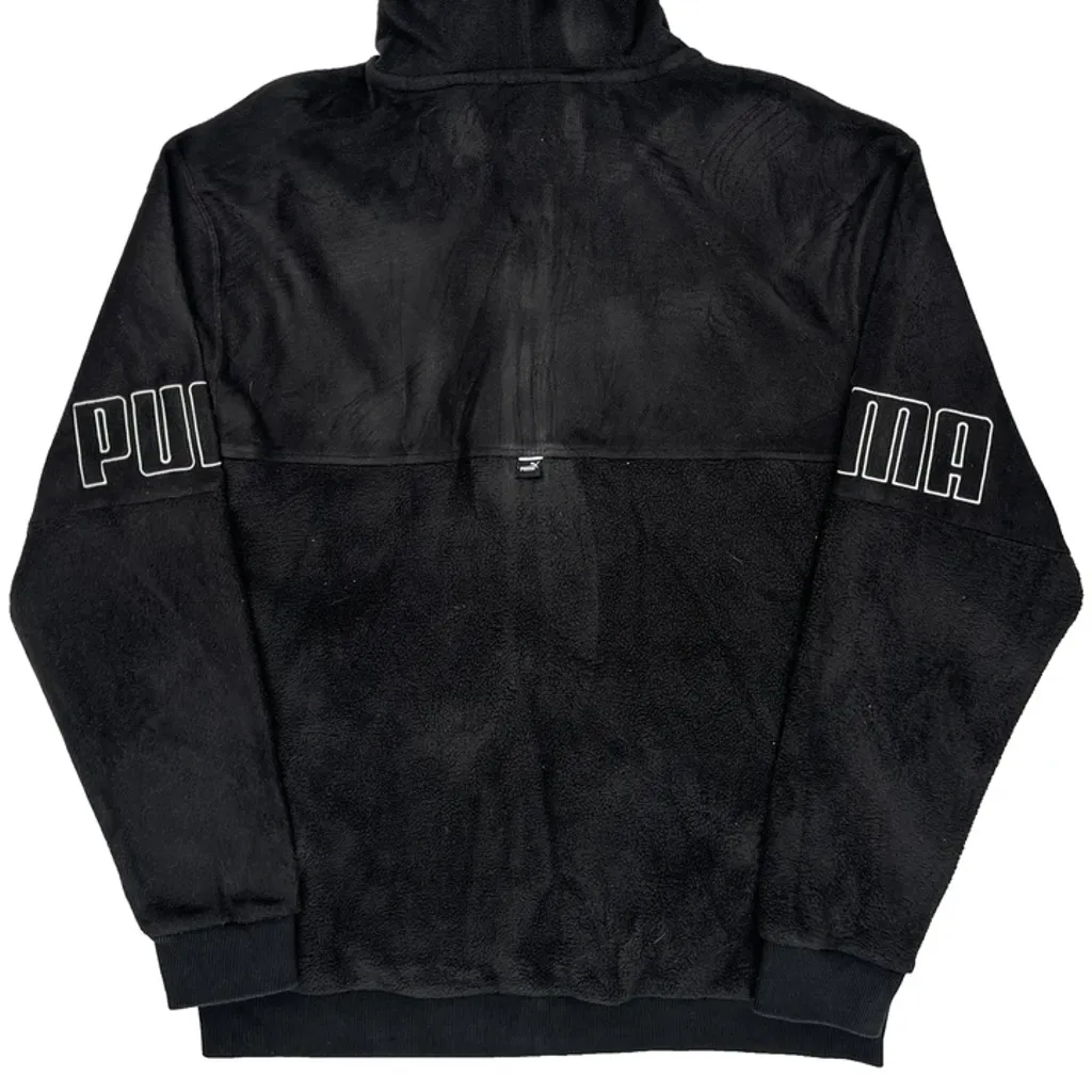 Puma Hoodie - Large Black Polyester - Image 7