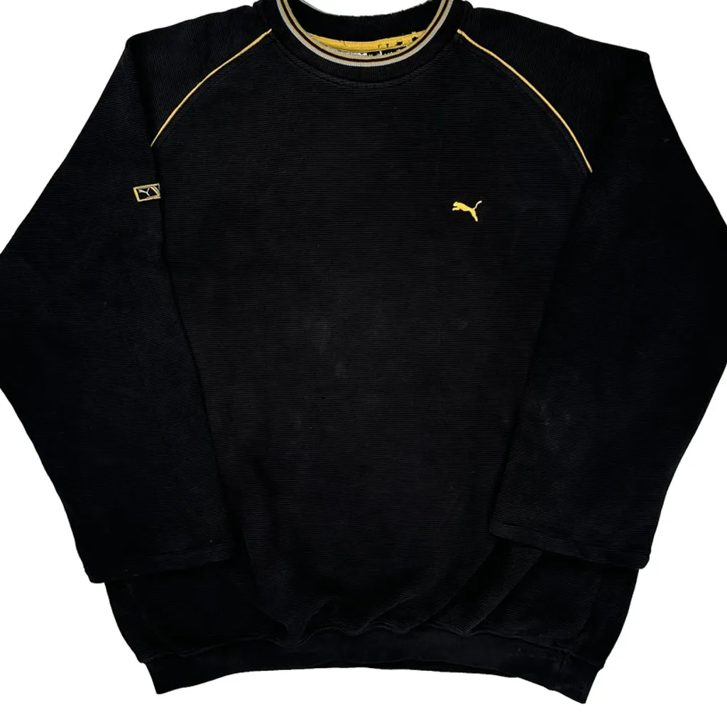 Puma Long Sleeve T-Shirt - XL Black Cotton - Image 4