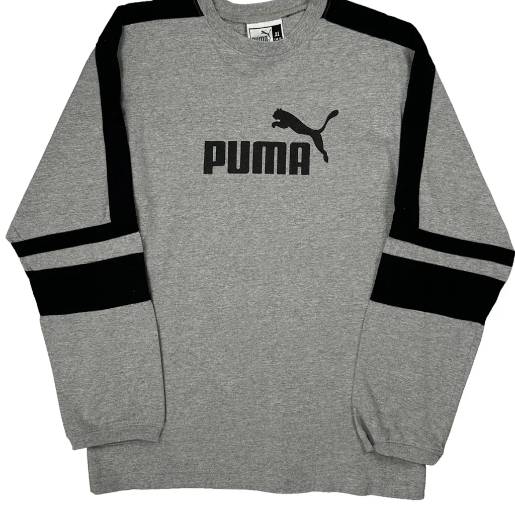 Puma Long Sleeve T-Shirt - XL Gray Cotton - Image 4