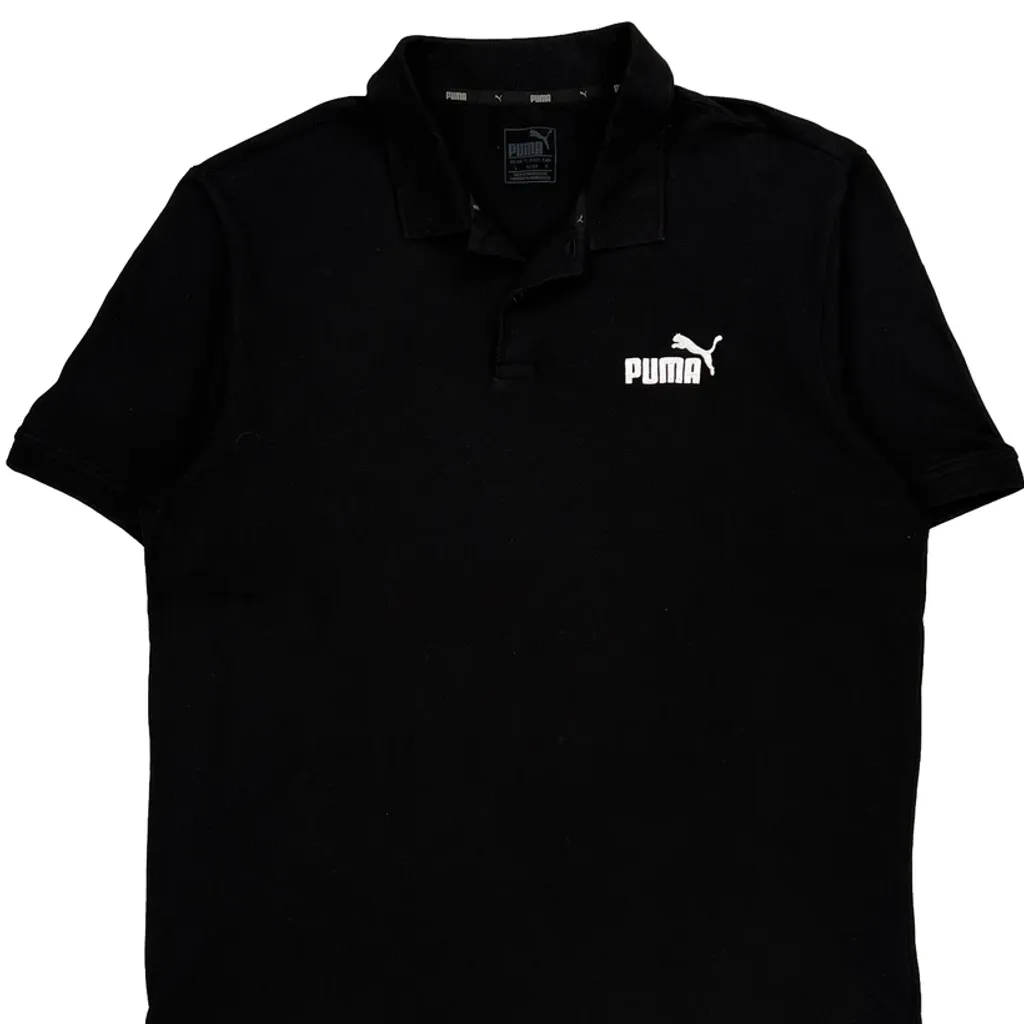 Puma Polo Shirt - Large Black Cotton - Image 4