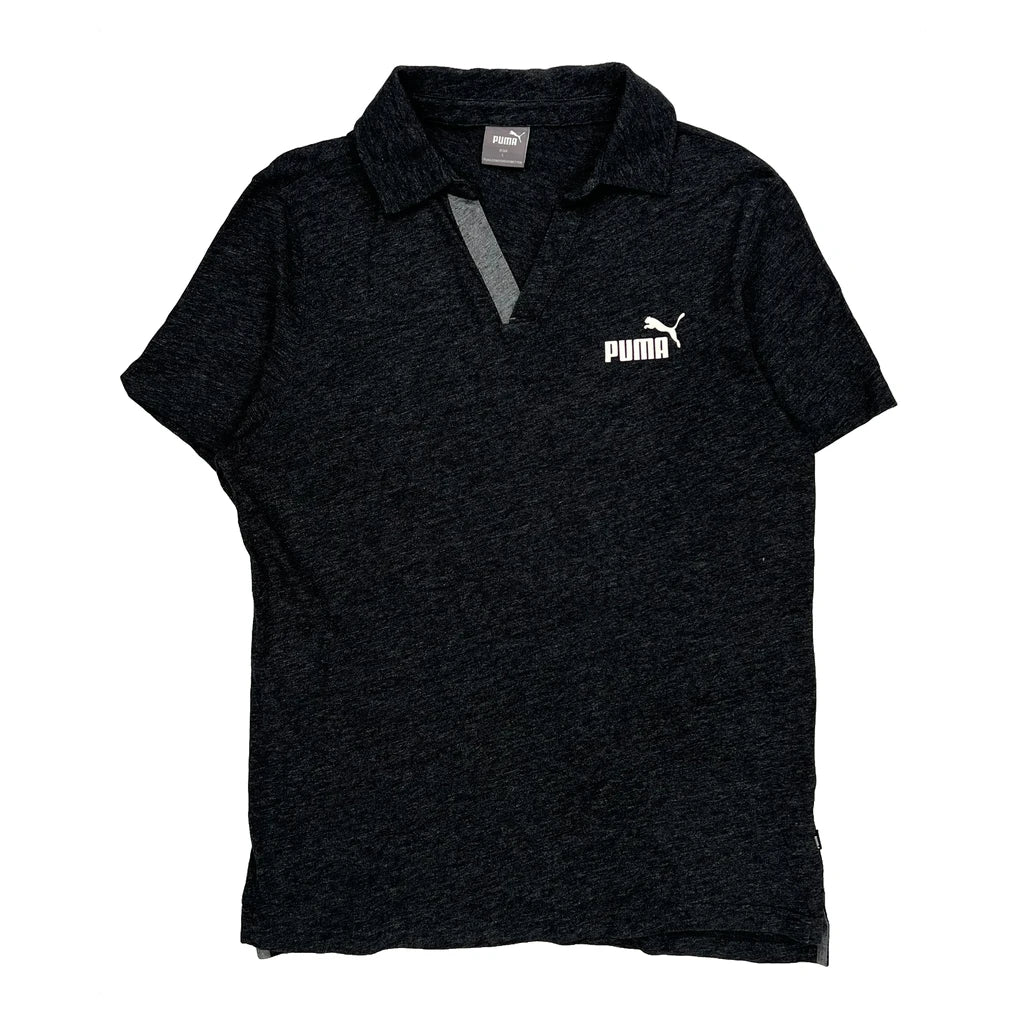 Puma Polo Shirt - Small Black Cotton Blend