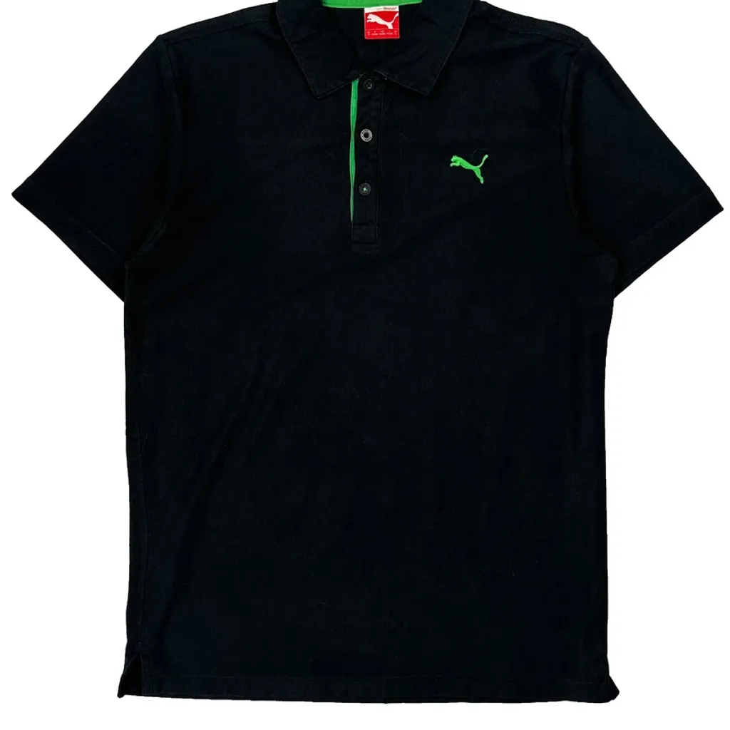 Puma Polo Shirt - Small Black Cotton - Image 5