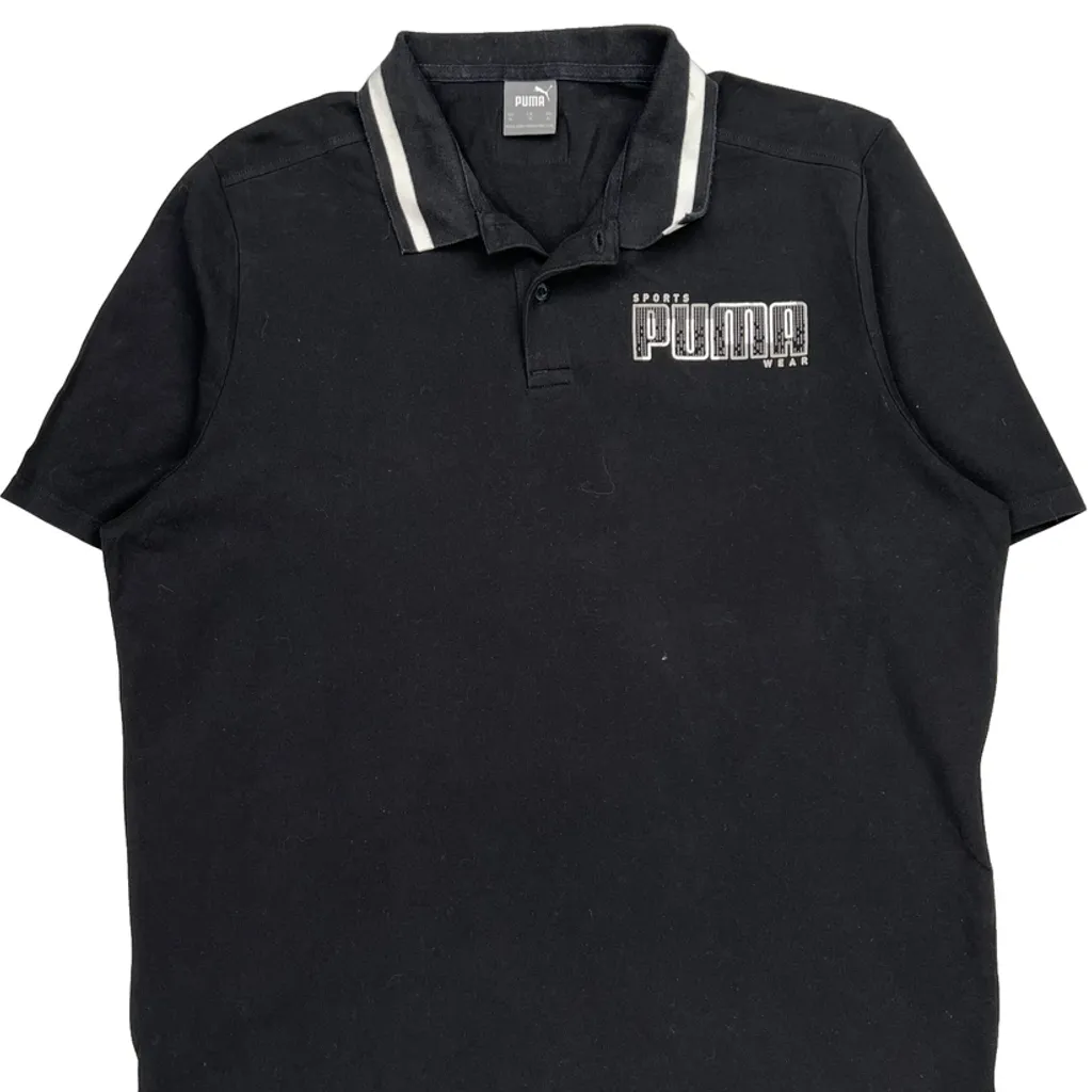Puma Polo Shirt - XL Black Cotton - Image 4