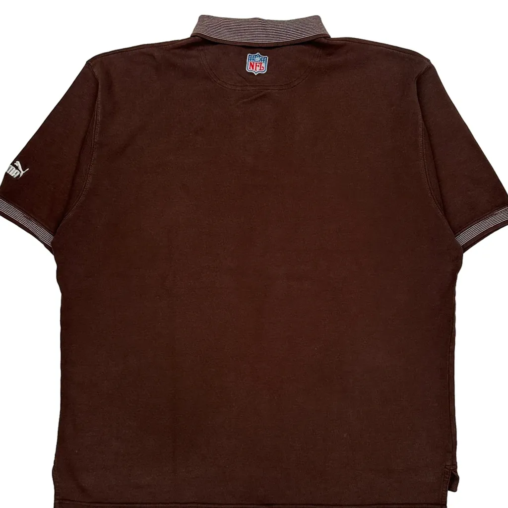 Puma Nfl Polo Shirt - XL Brown Cotton - Image 7
