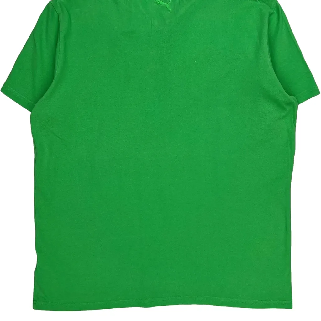 Puma Polo Shirt - Large Green Cotton - Image 7