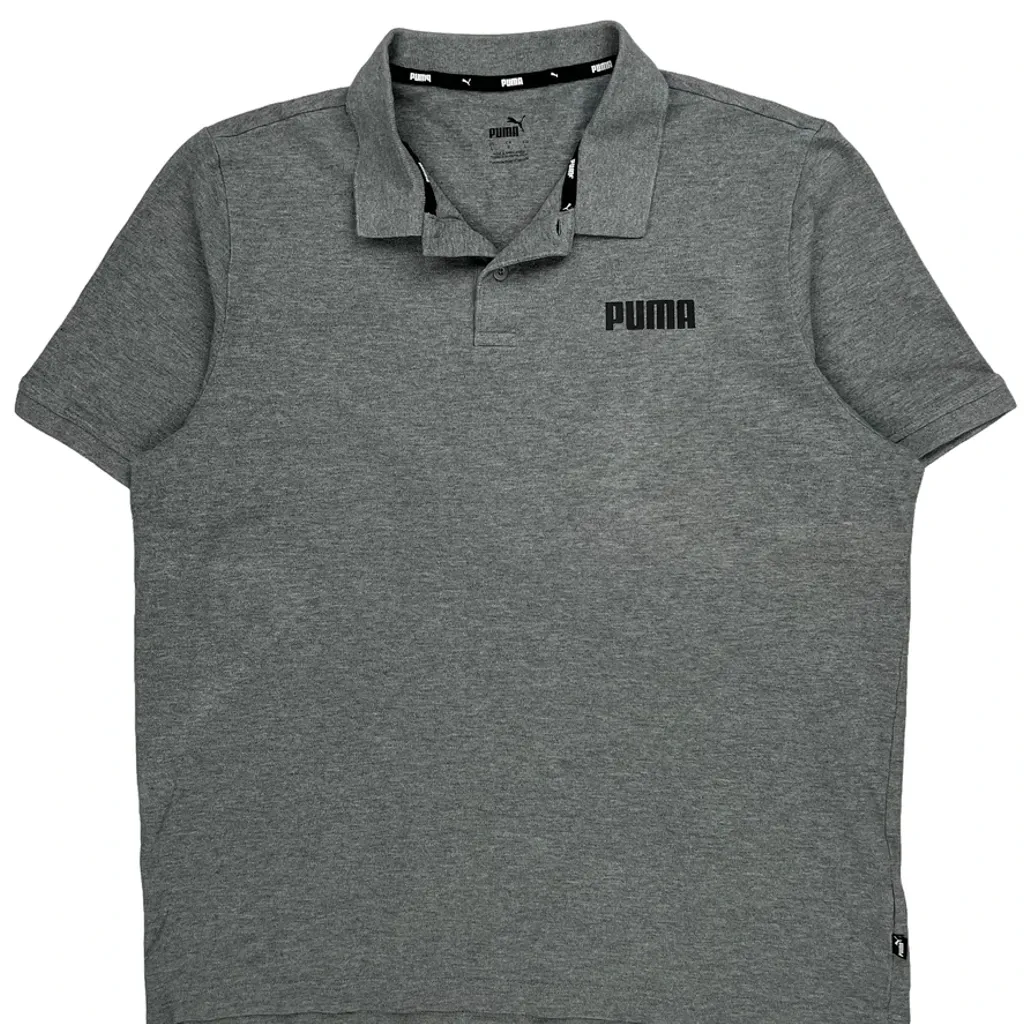Puma Polo Shirt - Large Grey Cotton - Image 4