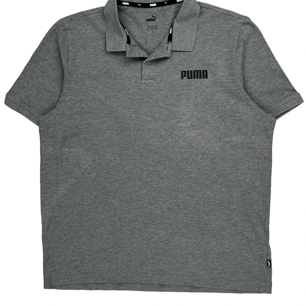Puma Polo Shirt - Large Grey Cotton - Image 5
