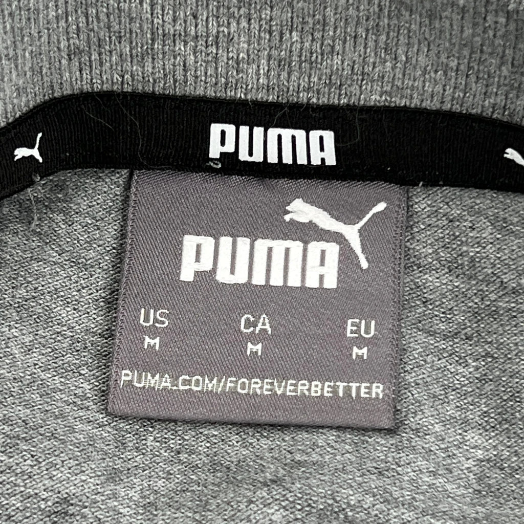 Puma Polo Shirt - Medium Grey Cotton - Image 3